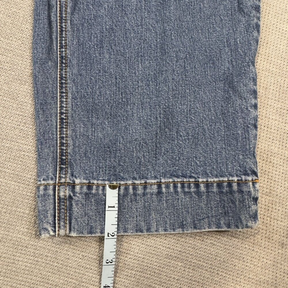 Eddie Bauer Cropped Jeans Womens Petite 12 Relaxed Fit Blue Denim 100% Cotton - Picture 13 of 14